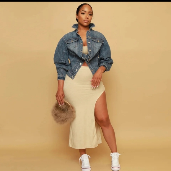 Designer Style Jean Jacket - Picture 2 of 5